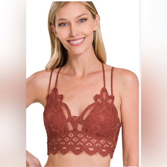 Free People Other - Free people Lace Bralette in Rust
